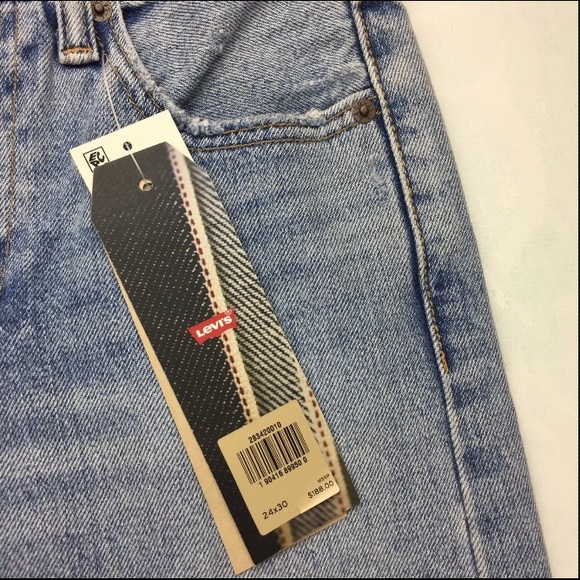 Levis 505 C Slim Straight Leg Selvedge Denim Jeans - Picture 7 of 8